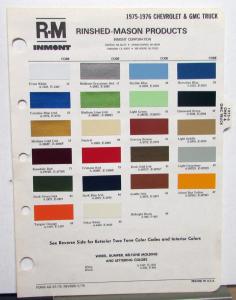 1975 1976 Chevrolet and GMC Truck Paint Chips by Rinshed Mason