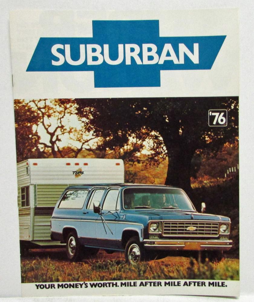 1976 Chevrolet Suburban Your Moneys Worth Mile After Mile Sales Brochure