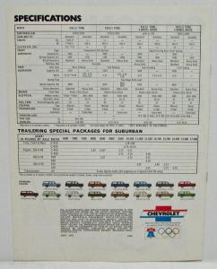 1976 Chevrolet Suburban Your Moneys Worth Mile After Mile Sales Brochure