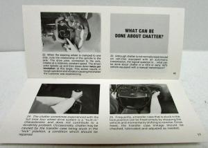 1975 1976 Chevrolet Trucks Transfer Case Diagnosis Technician Booklet Original