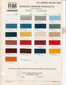 1977 Chevrolet and GMC Truck Paint Chips by Rinshed Mason