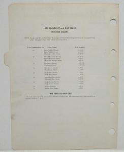 1977 Chevrolet and GMC Truck Paint Chips by Rinshed Mason