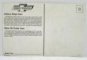 1977 Chevrolet Trucks Deliver Models Sales Postcard