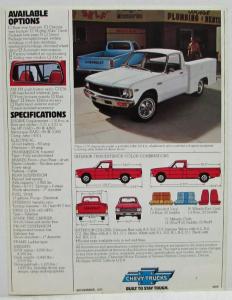 1978 Chevrolet Luv New Series 8 Sales Folder with Engine Data Sheet