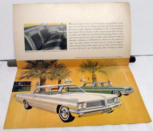 1962 Pontiac Bonneville Star Chief Catalina Safari Grand Sales Brochure Original