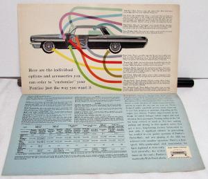 1962 Pontiac Bonneville Star Chief Catalina Safari Grand Sales Brochure Original