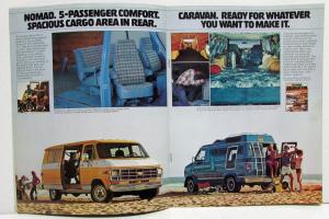 1978 Chevrolet Vans Sportvans Caravans Nomads Sales Brochure