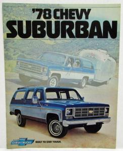 1978 Chevrolet Suburban Sales Brochure
