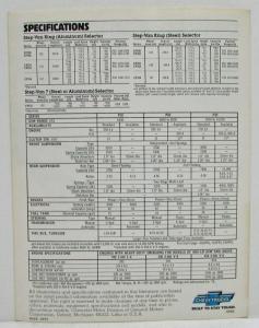 1978 Chevrolet Walk-In Vans Sales Folder