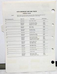 1979 Chevrolet and GMC Truck Paint Chips by Rinshed Mason