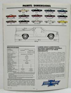 1980 Chevrolet El Camino Sales Folder
