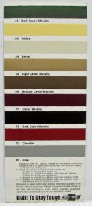1980 Chevrolet Trucks Factory Exterior Colors