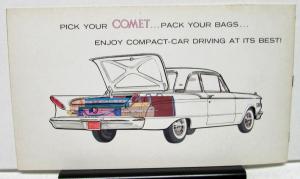 1961 Mercury Comet Dealer Sales Brochure Color Features Original