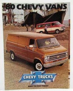 1980 Chevrolet Vans Sportvan Nomad Caravan Hi-Cube Sales Brochure Canadian