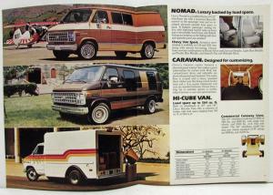 1980 Chevrolet Vans Sportvan Nomad Caravan Hi-Cube Sales Brochure Canadian