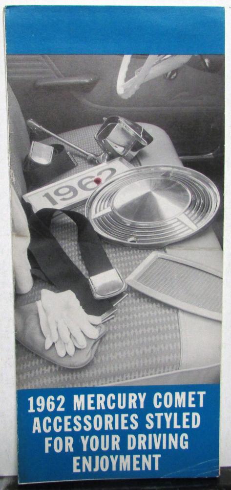 1962 Mercury Comet Accessories Options Mailer Sales Folder Original