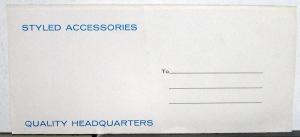 1962 Mercury Comet Accessories Options Mailer Sales Folder Original