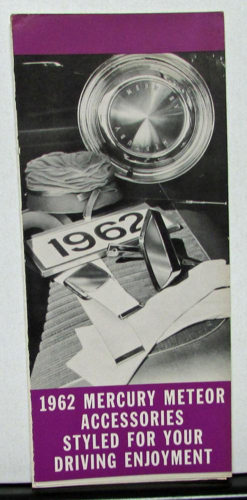 1962 Mercury Meteor Brochure Accessories Options Mailer Sales Folder Original