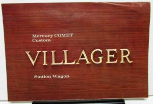 1962 Mercury Comet Custom Villager Dealer Sales Brochure Features Station Wagon
