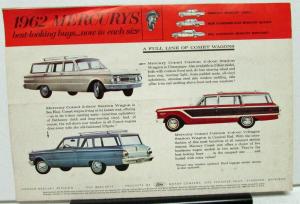 1962 Mercury Comet Custom Villager Dealer Sales Brochure Features Station Wagon