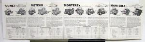 1962 Mercury Monterey Meteor Comet Power Team Options Sales Brochure