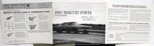1962 Mercury Monterey Meteor Comet Power Team Options Sales Brochure