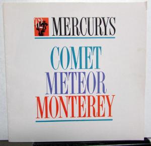 1962 Mercury Monterey Meteor Comet Dealer Sales Brochure Features Options
