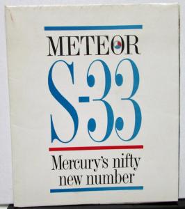 1962 Mercury Meteor S-33 Sales Brochure Features Options Folder