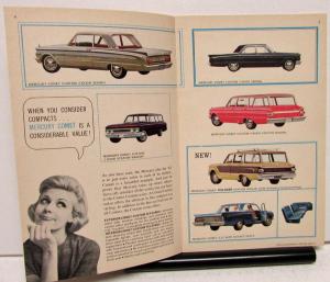 1962 Mercury Car Buyers Guide Features & Value Comparison Sales Brochure