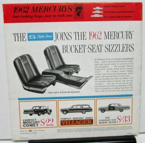 1962 Mercury Dealer Sales Brochure Monterey S-55 Features Original Folder