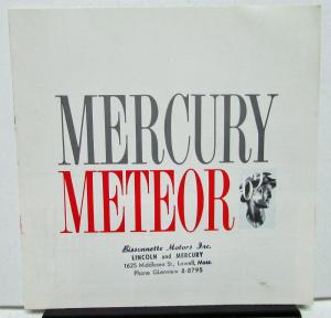 1962 Mercury Meteor & Custom Features & Options Sales Brochure