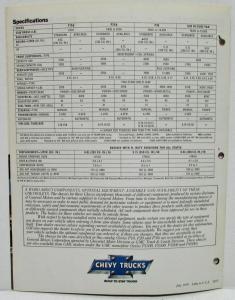 1980 Chevrolet Walk-In Vans Sales Folder