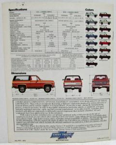 1980 Chevrolet Blazer Sales Brochure