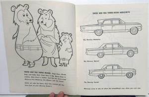 1963 Mercury Dealer Sales Promotional Car Buyers Coloring Book Original
