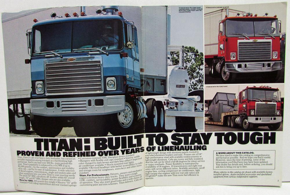 1980 Chevrolet Titan Semi Truck 12 Page Original Car Sales