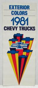 1981 Chevrolet Trucks Factory Exterior Colors