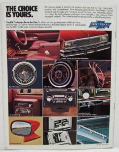 1981 Chevrolet El Camino Sales Brochure