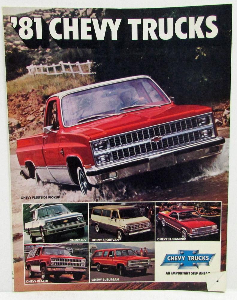 1981 Chevrolet Trucks Sales Folder