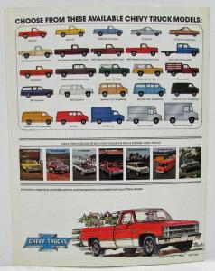 1981 Chevrolet Trucks Sales Folder