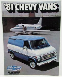 1981 Chevrolet Vans Sportvan Van Sport Hi-Cube Step-Van Sales Brochure