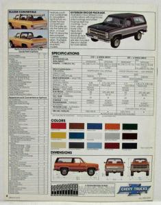 1981 Chevrolet Blazer Sales Brochure