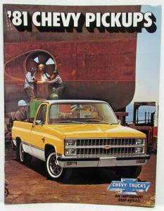 1981 Chevrolet Pickups Sales Brochure