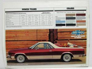 1982 Chevrolet El Camino Sales Brochure