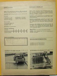 1965 SIMCA 1500 Tourist GL Auto Analyse Sales Folder DUTCH Text Original