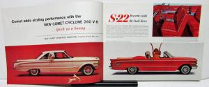 1963 Mercury Comet Dealer Sales Brochure Cyclone 260 S-22 Custom Wagon