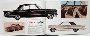 1963 Mercury Comet Dealer Sales Brochure Cyclone 260 S-22 Custom Wagon