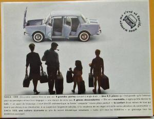 1959 to 1961 ? SIMCA 1000 FRENCH Text Sales Data Sheet Original