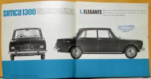 1962 to 1968 ? SIMCA 1300 FRENCH Text Sales Folder Original