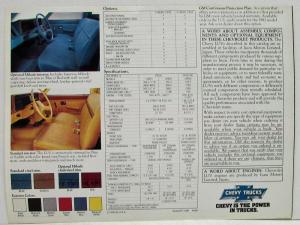 1982 Chevrolet LUV Series 12 Sales Folder