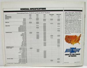 1982 Chevrolet Medium Duty Trucks Sales Brochure